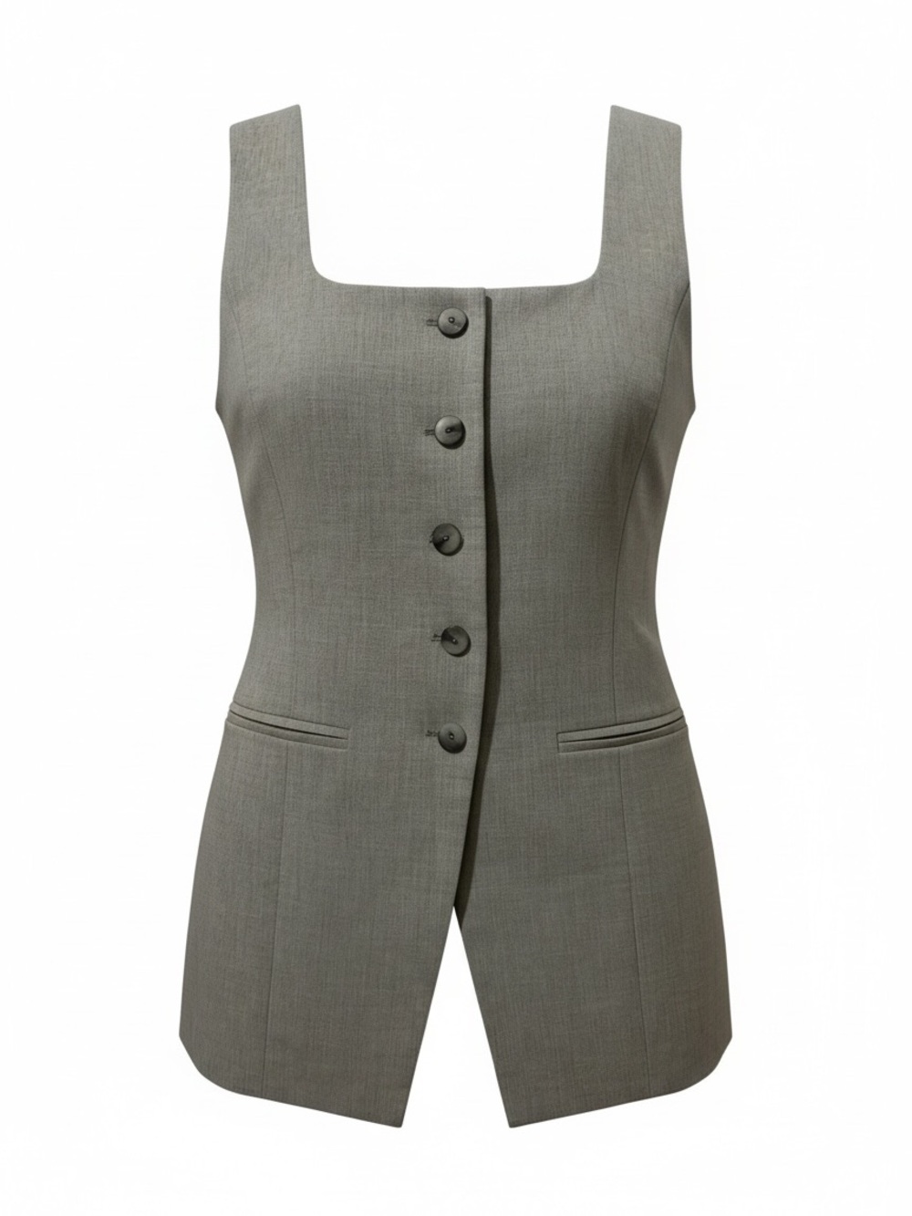 Gray tailored vest W 8 NWOT